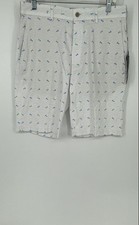 Walter Hagen Mens White Pockets Flat Front Mini Cart Golf Shorts Size 32