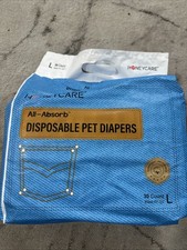 Disposable Pet Diapers 30 Count Large Dog All Absorbent