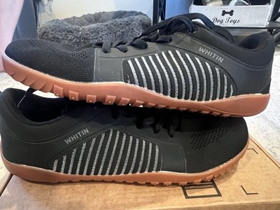 WHITIN W51 Men's Athletic Sneakers Mesh Black Brown Gray Striped EU 45