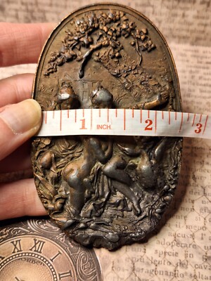 Vintage Belt Buckle Figural Leda and the Swan. Mythology 3D  display picture 2