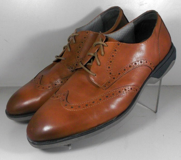 593110 WT50 MEN'S SHOES SIZE 13 M TAN LEATHER LACE UP JOHNSTON MURPHY