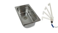 Edelstahl SpüLbecken Camping SpüLe Waschbecken Caravan 265X160X100 + Wasserhahn