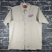 Red Kap Mechanic Work Shirt Team Modern Restoration Mens Size Large Gray