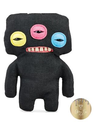 Fuggler Laboratory Misfits Annoyed Alien Plush with Glitter Box Miami Sticker