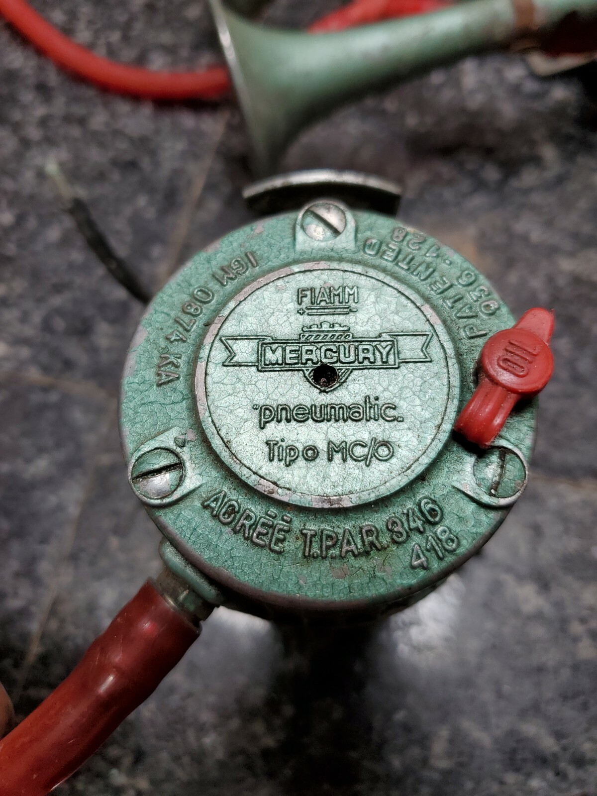 FIAMM MERCURY air horn & compresor TA/0 IGM 0874 KA 1960  MC/O FERRARI MASERATI