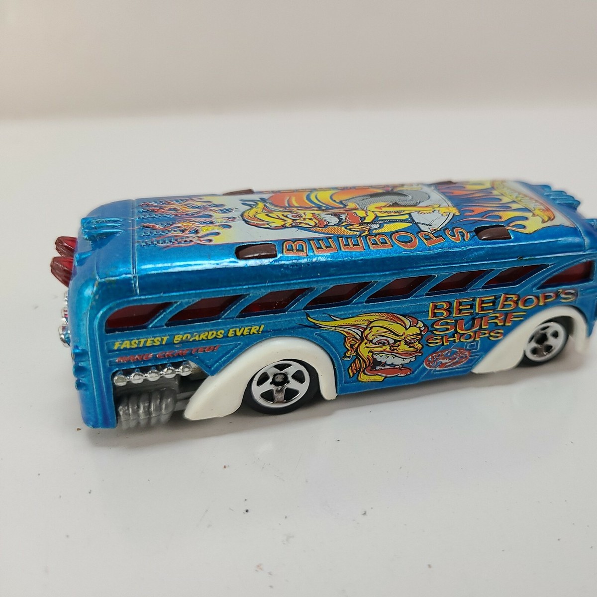 Hot Wheels Surfin' School Bus 2000 Beebop's Surf Shops Blue