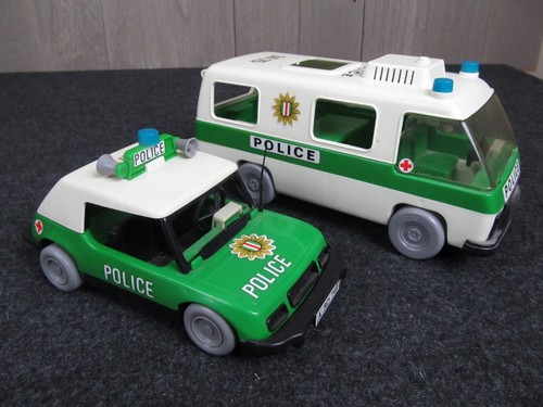 Vintage 1977 Playmobil Polizeiwagen, Polizeiauto und Cowboys Blister - Bild 10 von 16