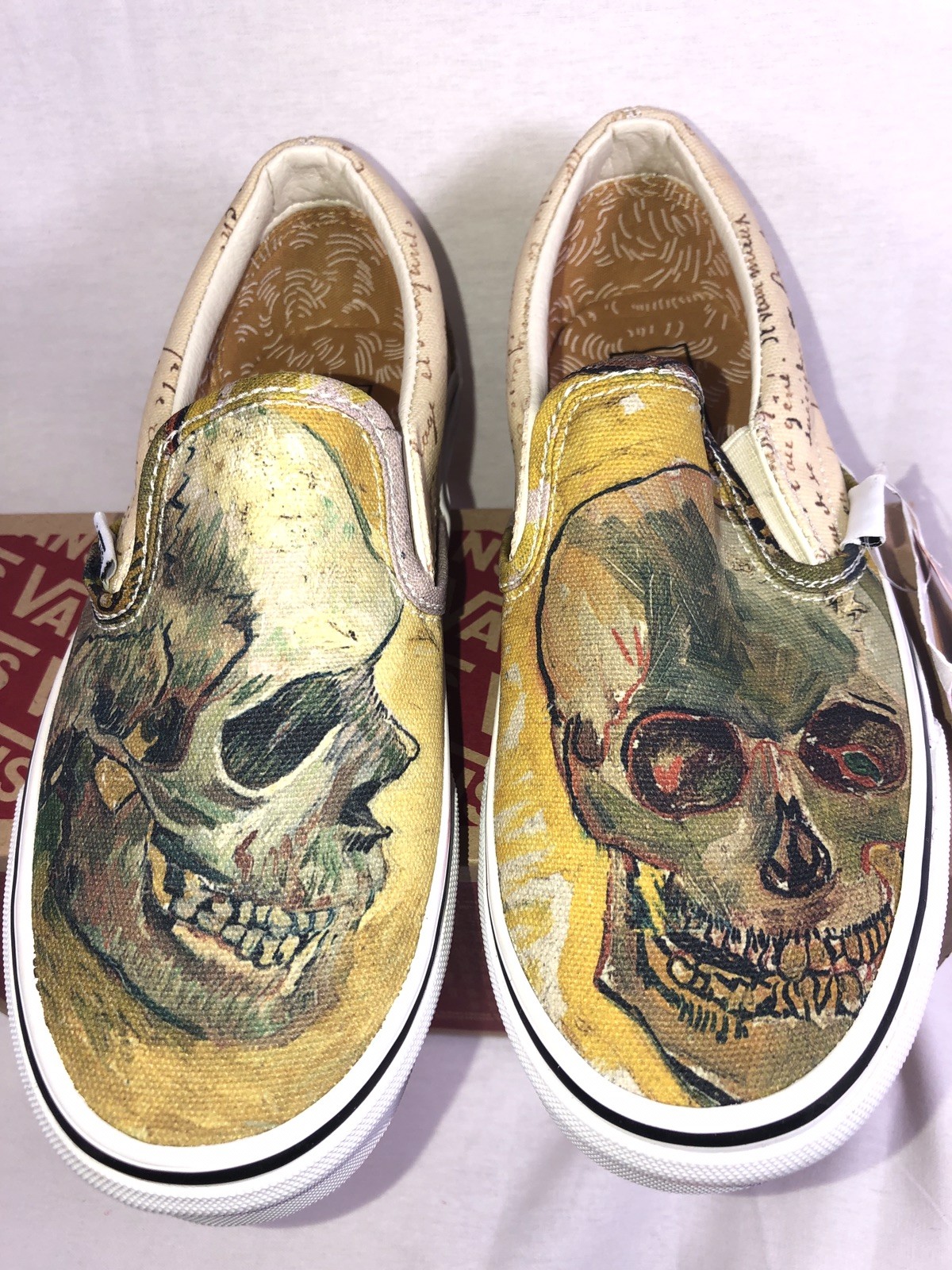 vans x van gogh skull slip on
