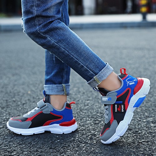 Kinder Jungen Mädchen Sneaker Schule Laufschuhe leicht atmungsaktiv Jungen Tennis - Bild 9 von 37