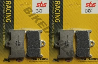SBS Dual Carbon FRONT BRAKE PADS 634DC YAMAHA YZF R6 600 1999-2025 Race & Track - image 1 of 2