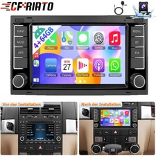 Per VW T5 Multivan Touareg Transporter Android 15 autoradio GPS Navi BT 64 GB È VENUTO