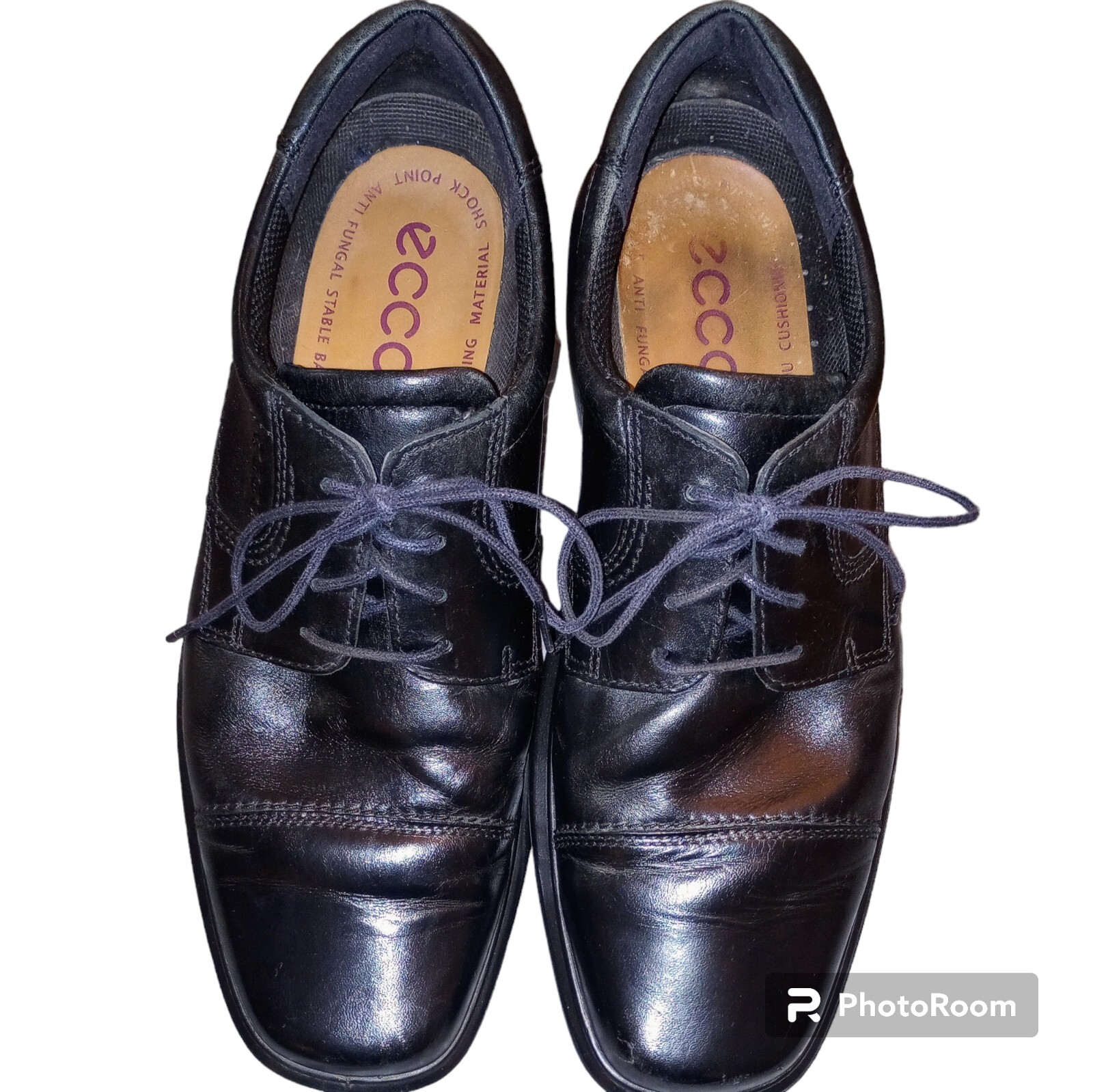 SAOLA Scarpe eleganti ECCO da uomo nere con berretto quadrato taglia 44