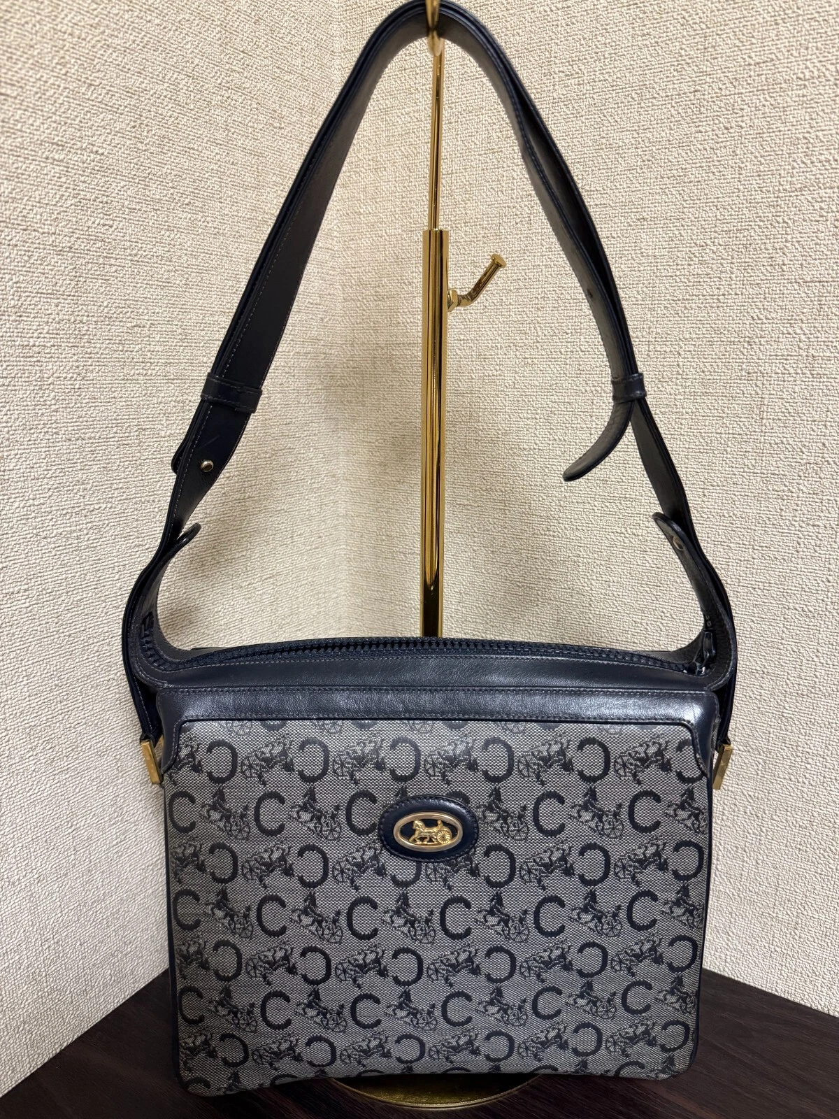 Borsa a tracolla CELINE C Sulky in pelle marina vintage originale