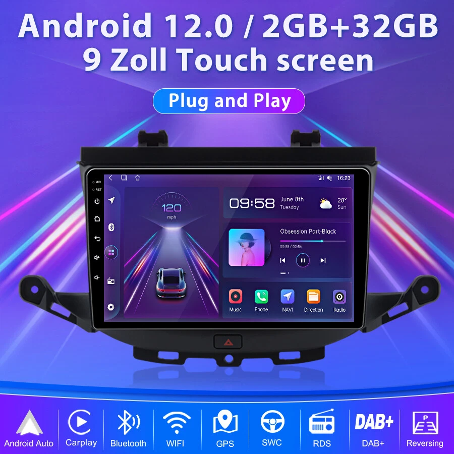 Für Opel Astra K 9" Touchscreen Android Autoradio GPS Bluetooth USB CARPLAY 64GB - Bild 2 von 4