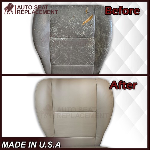 2000 - 2004 Toyota Tundra SR5 Driver & Passenger Bottom Vinyl Seat Covers in Tan - Picture 3 of 11