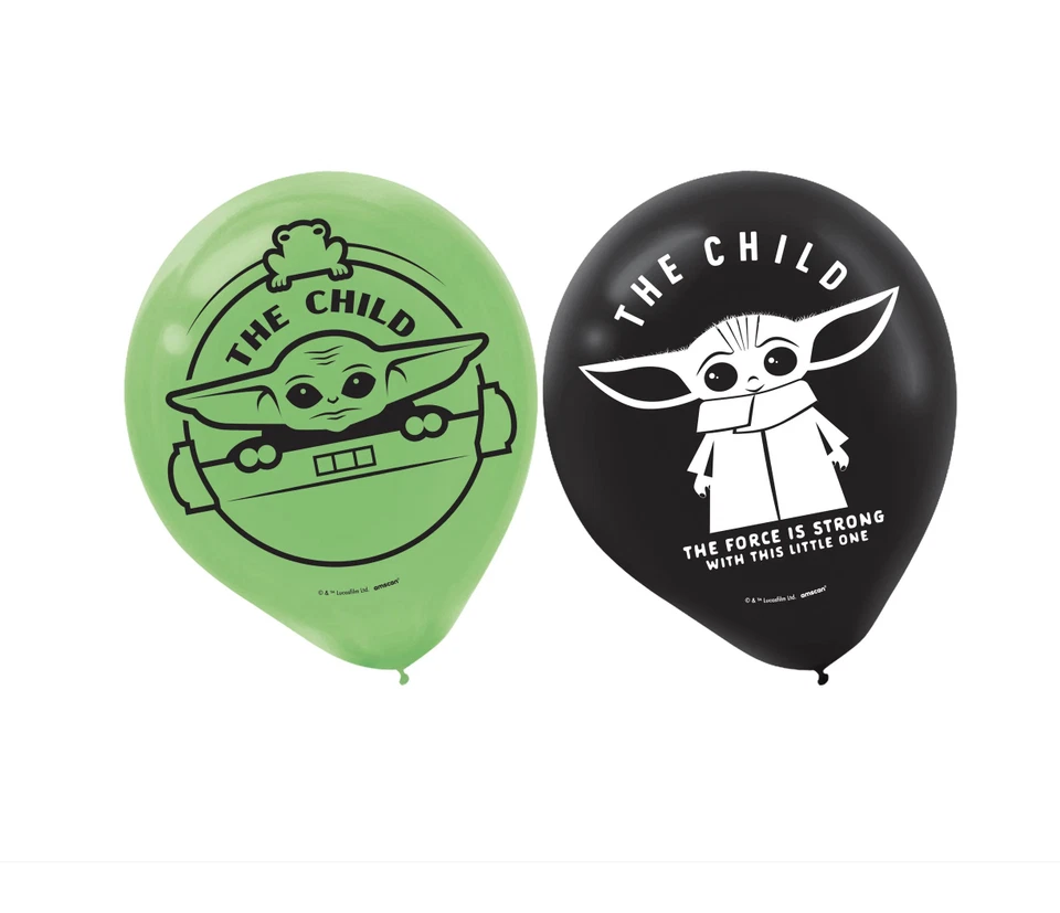 Star Wars Mandalorian - El Niño Globos de Látex Suministros de Fiesta de Cumpleaños ~12ct Foto 3 de 3