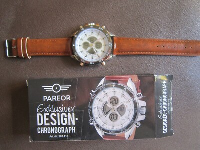 Herrenarmbanduhr, Marke: PAREOR Design Chronograph, neu