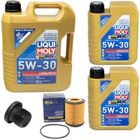 MotoröL Set 5W-30 Liqui Moly 7 Liter + ÖLfilter + Schraube FüR Audi A6 Avant 3.2