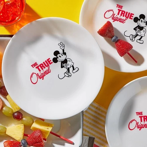 Set of 8 CORELLE Disney Mickey Mouse - The True Original 8.5" Side/ Salad Plates