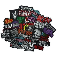 Rock Band Music Punk Heavy Metal Iron-On Embroidery Applique Patch Random Lots