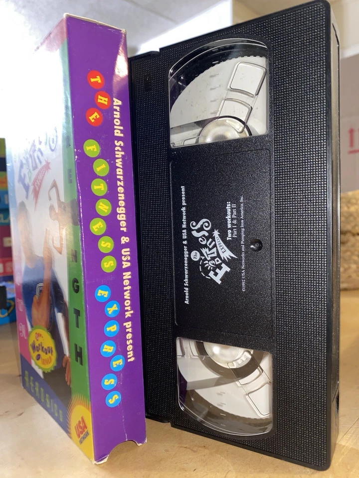Arnold Schwarzenegger Fitness Workout Exercise VHS Tape 1992, Kids Vtg Media HTF - Image 2 of 4