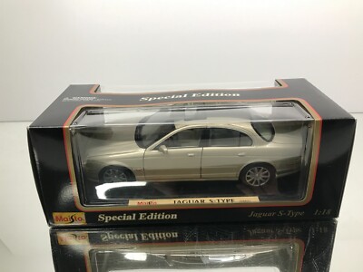 MAISTO 31865 JAGUAR S-TYPE 1999 -LIGHT GOLD METALLIC 1:18- GOOD IN BOX  UK