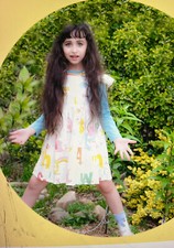 ABC- Size7-Alphabet-School-Dress-Alphabet Print-letters-cotton-pastel