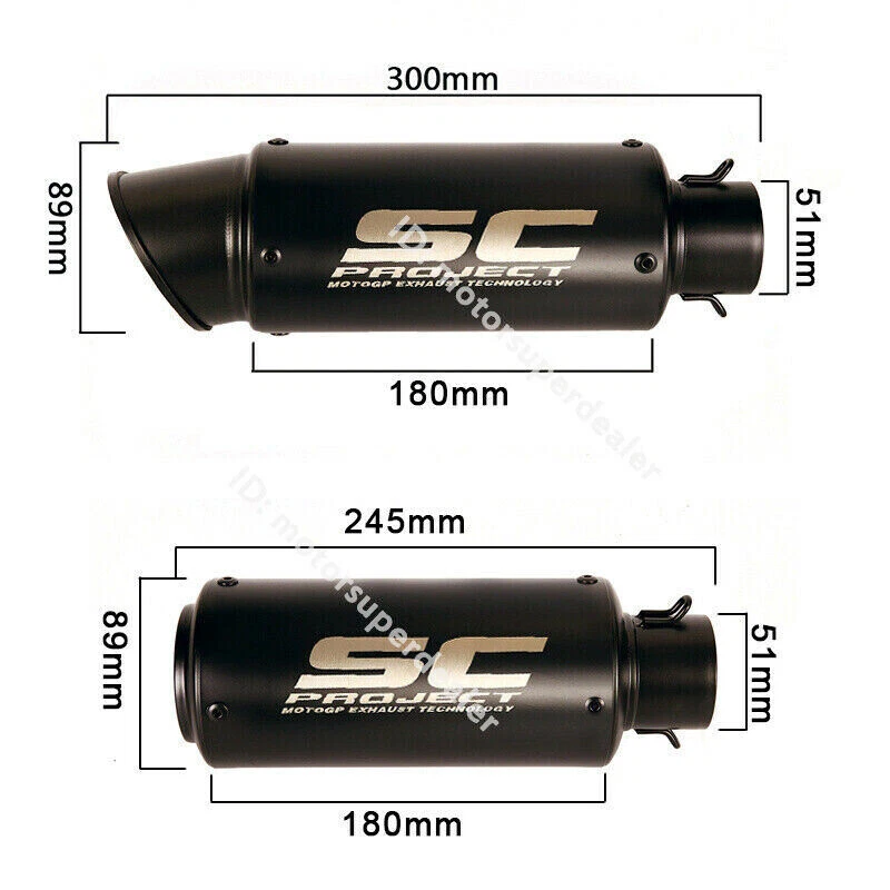 Puntas de escape negras silenciador tubo delantero sistema completo para Yamaha YZF R7 MT-07 FZ07 Foto 3 de 4