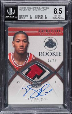 Derrick Rose 2008 Upper Deck Exquisite Rookie Patch Auto RPA JSY