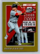 2019 Panini Chronicles #14 Andrew Benintendi Contenders Optic Gold #/10