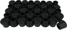 Shepherd Hardware 8622E Rubber Chair Leg Tips 1" Inside Diameter 40 Pack Black