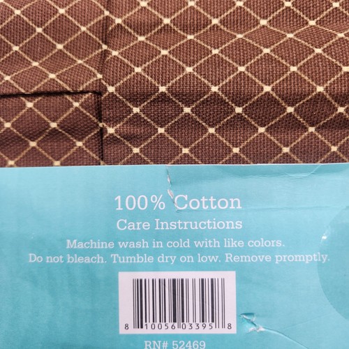 Waverly Fabric Duck 100% Cotton 4 Yards 45” wide Diamond Cocoa Brown - Picture 4 of 5