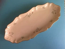 VTG! LENOX Rose Manor ~ Fine Porcelain Oval Trinket Plate ~ Size 9.5" x 4" x 1"