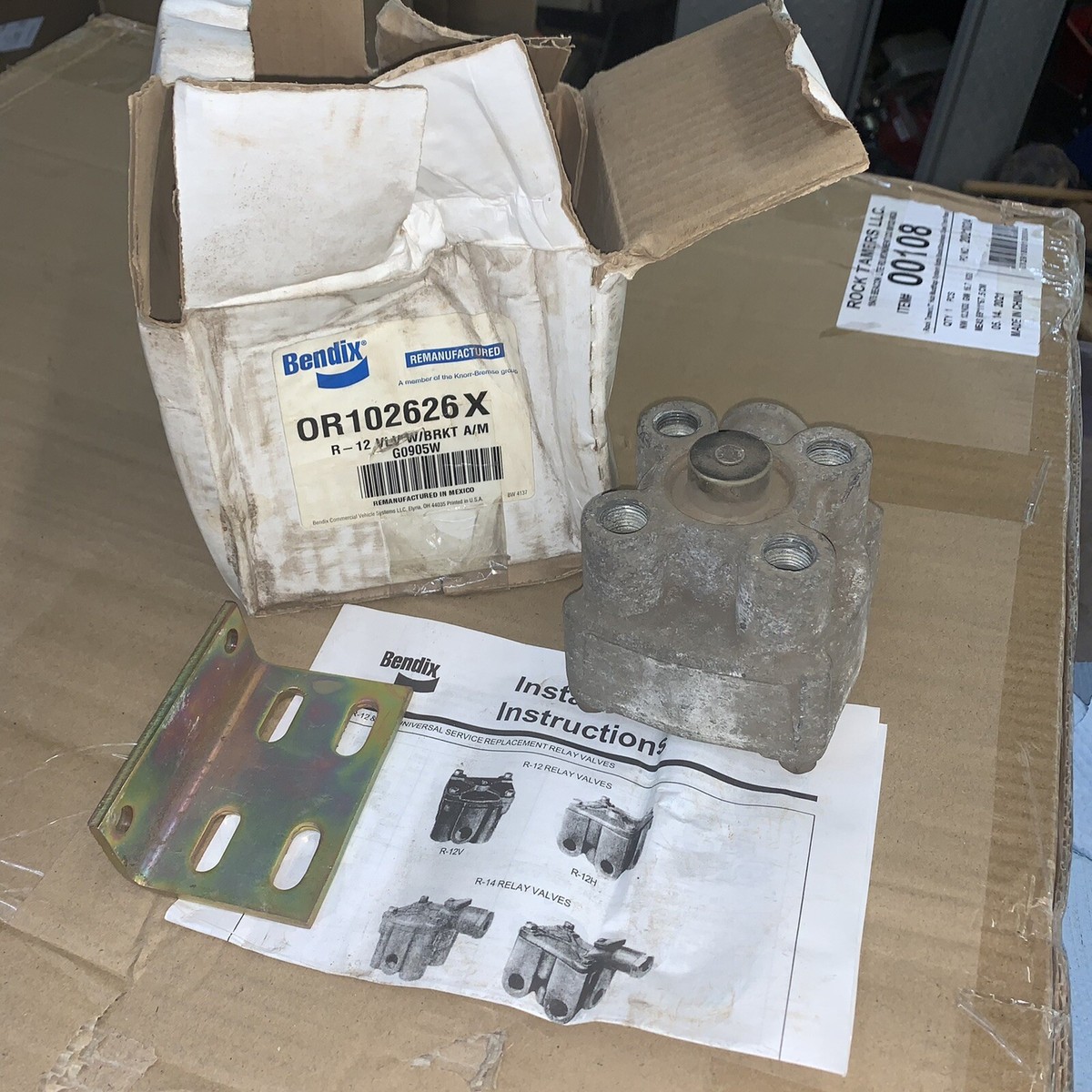 BENDIX OR109264X VALVE R-12P CORELESS REMANUFACTURED NIB | eBay