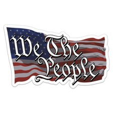 We The People American Flag Car Bumper Sticker Vinyl Decal - ID4