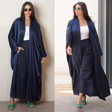 Open Cardigan Women Muslim Maxi Dress Kimono Party Kaftan Abaya Long Robes Gown