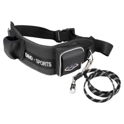 D&D Sports Active Walker Schwarz 110cm Jogging Leine für Hunde bis 50kg