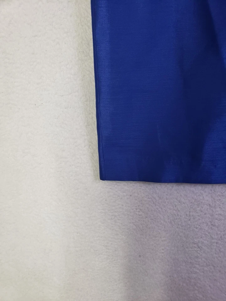 Traje Estudio Mujeres Faldas 10 Azul Poliéster B Recto Lápiz Forrado Hasta la Rodilla Foto 4 de 4