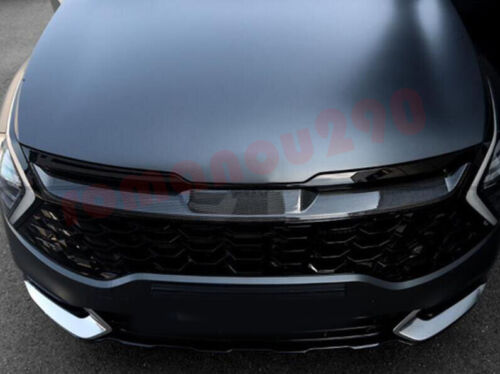 Cubierta de rejilla central delantera aspecto fibra de carbono ABS para Kia Sportage 2023 2024 - Imagen 4 de 12