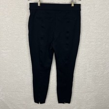 Spanx Split Hem Pants Women  s XL Tall 32x26.5 Black Leggings 20251T Back Seam