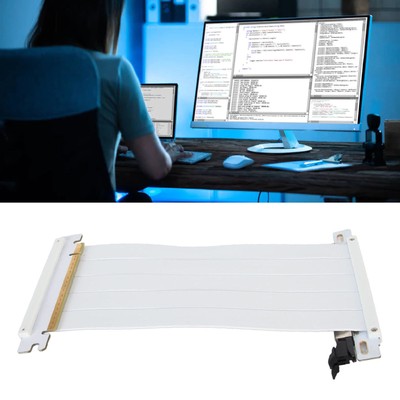 PCIE 4.0 X16 Riser Cable High Speed Flexible Double Sided 180 Degree GPU