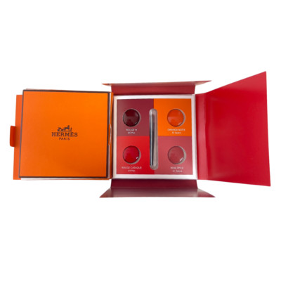 Hermes Rouge A Levres Matte & Satin Lipstick Sample 4 Color Bundle NEW
