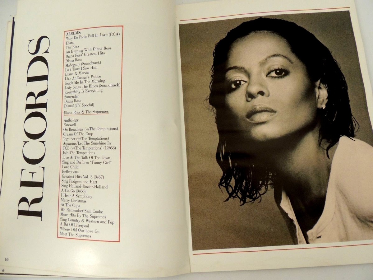 Programme De Tournée Diana Ross 1982 - World Tour - Original R&B & Soul