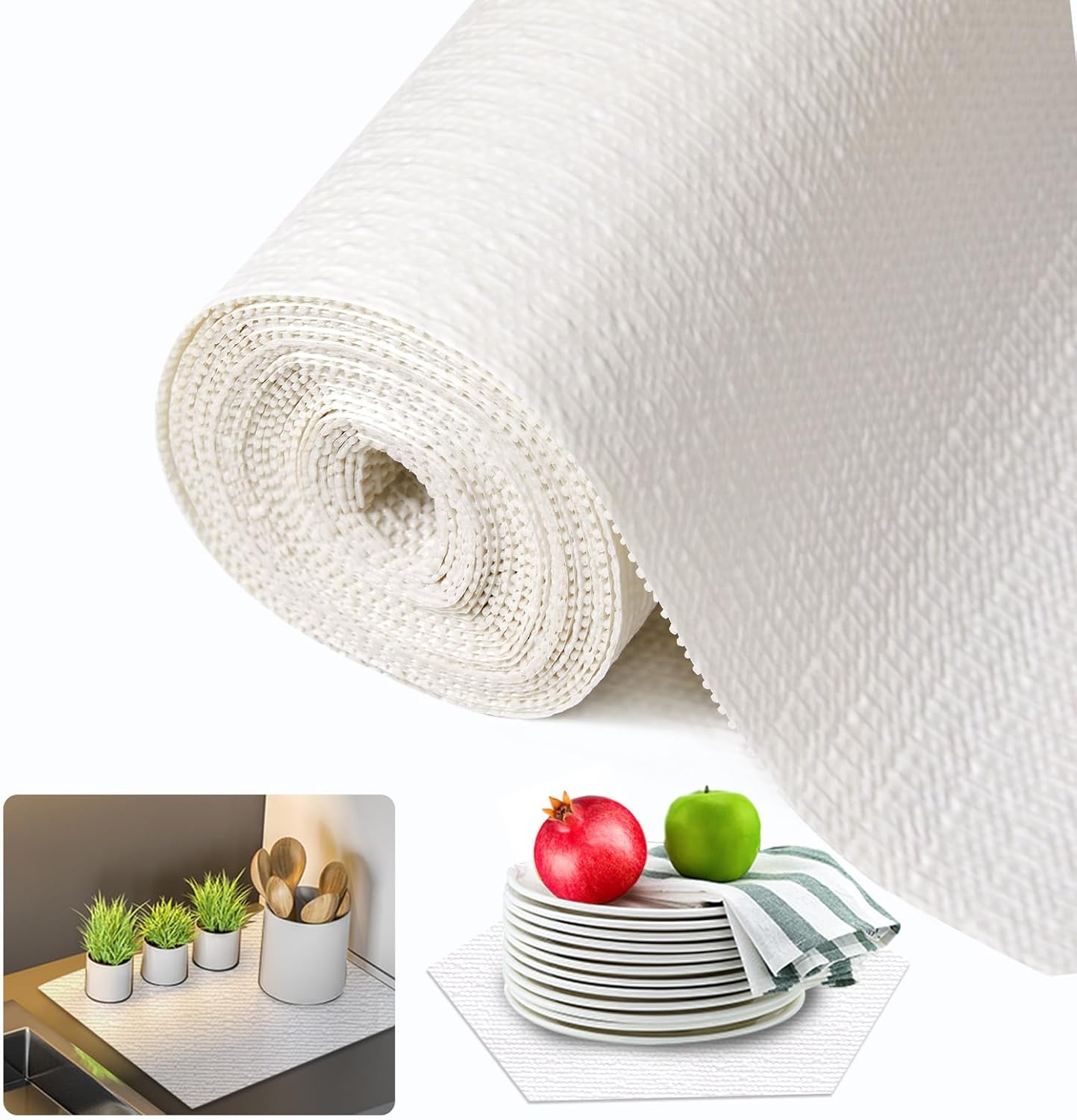 Non Slip Kitchen Cabinet Shelf Liner Drawer Paper Non Adhesive-image