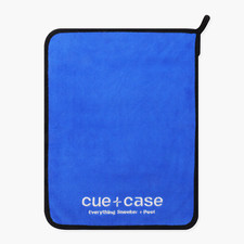 Cue + Case Blue Snooker and Pool Microfibre Cue Towel - 30cm x 40cm