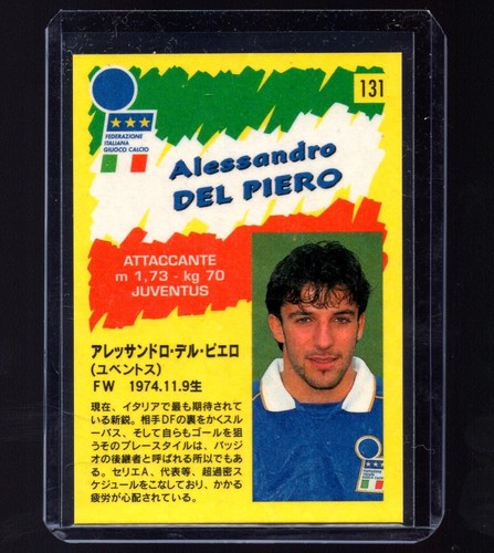 ALESSANDRO DEL PIERO 1996 Panini 96 Calcio Soccer Card ITALY Foil Mint #131 PSA - Picture 2 of 2
