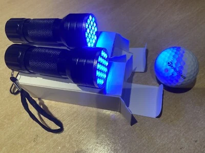 Golfbälle - Finden Sie Ihre eigenen garantiert 2 x Deluxe 21 LED-Taschenlampen - KOSTENLOSE BATTERIEN