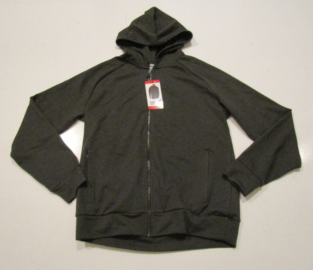 32 DEGREES Green Full Zip Hoodie Hooded Jacket Textured NWT Sz