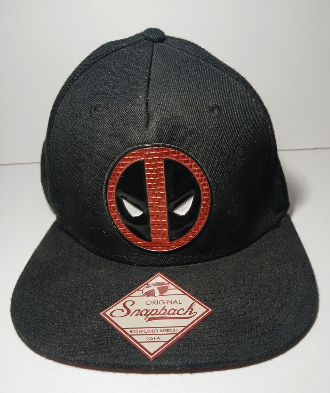 Marvel Deadpool Snapback Hat Cap Liquid Chrome - image 1