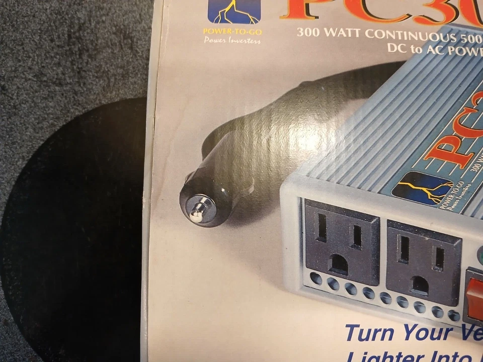 Dc to AC Power Inverter 300 Watt Continious to 500 Watt Peak OPEN BOX PC300XT - Image 2 of 4